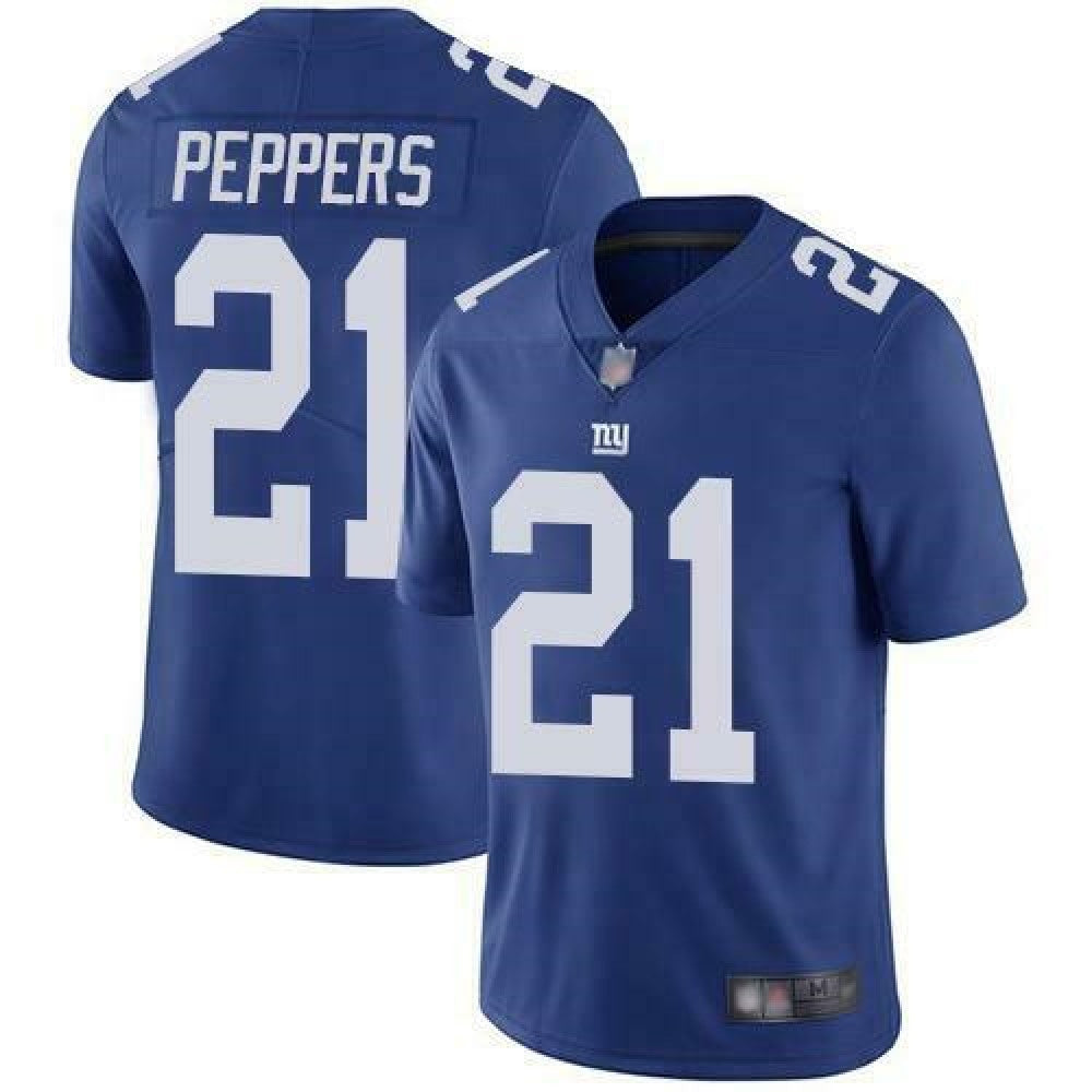 Men's New York Giants #21 Jabrill Peppers Blue Vapor Untouchable Limited Stitched NFL Jersey 