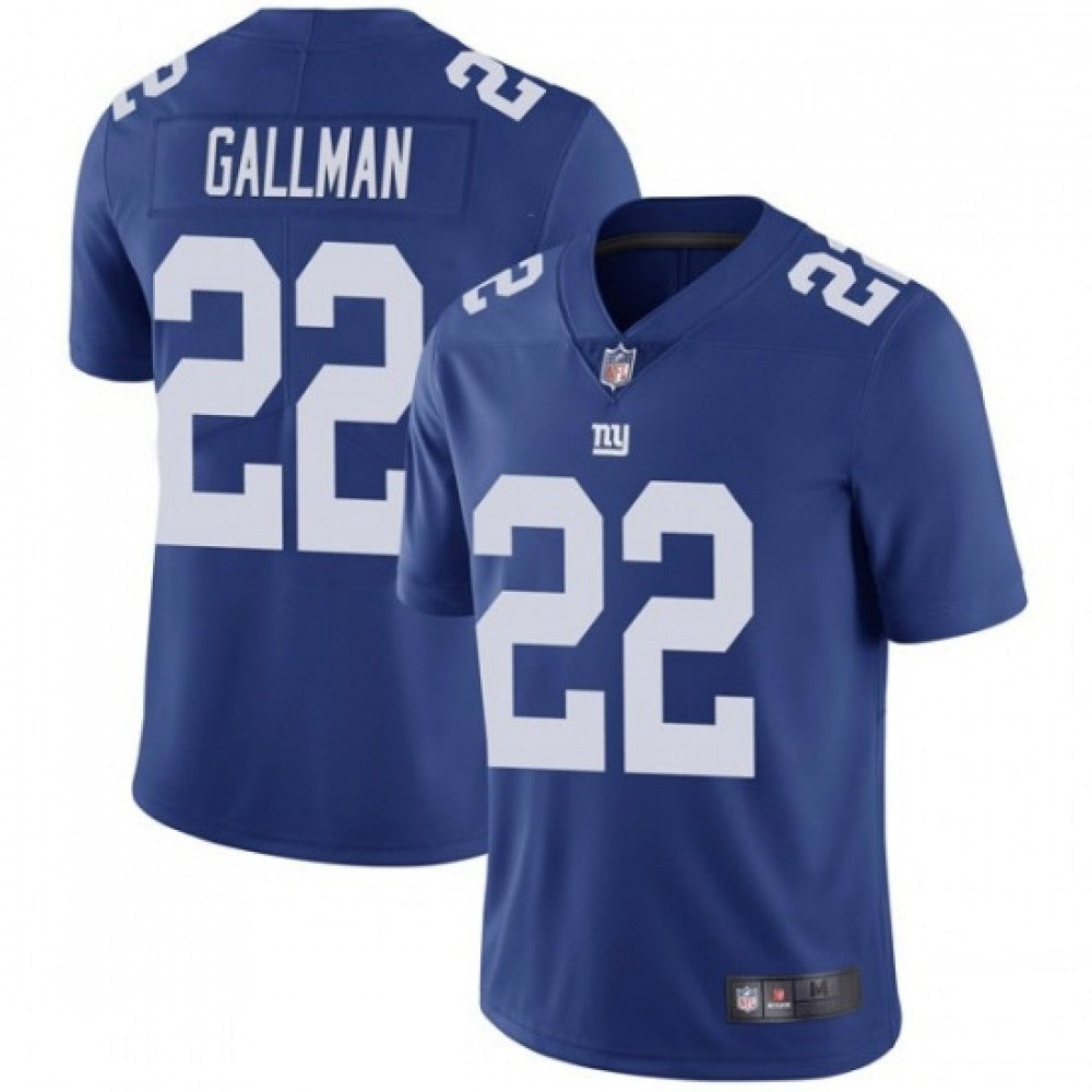 Men's New York Giants #22 Wayne Gallman Blue Vapor Untouchable Limited Stitched Jersey 