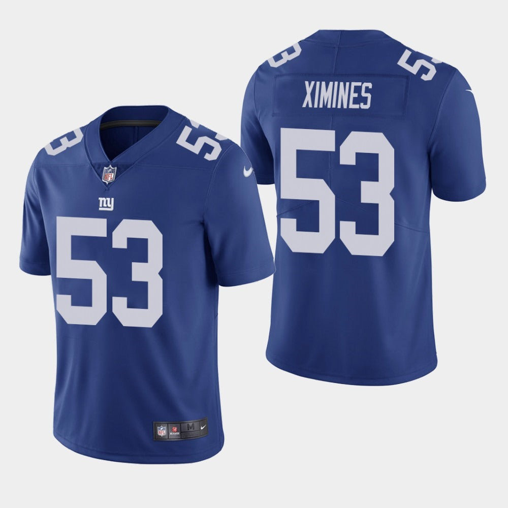 Men's New York Giants #53 Oshane Ximines Blue Vapor Untouchable Limited Stitched NFL Jersey 