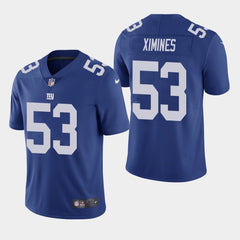 Men's New York Giants #53 Oshane Ximines Blue Vapor Untouchable Limited Stitched NFL Jersey 
