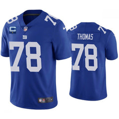 Men's New York Giants #78 Andrew Thomas Blue With C Patch Vapor Untouchable Limited Stitched Jersey 