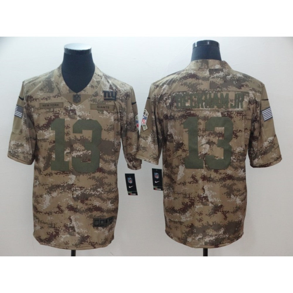 Men's New York Giants #13 Odell Beckham Jr. 2018 Camo Salute to Service Limited Stitched NFL Jersey 