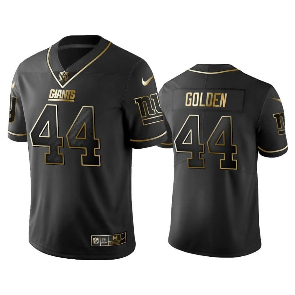 Men's New York Giants #44 Markus Golden Black Gold Stitched NFL Jersey 