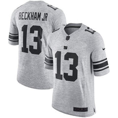 Giants #13 Odell Beckham Jr Gray Men's Stitched NFL Limited Gridiron Gray II Jersey 