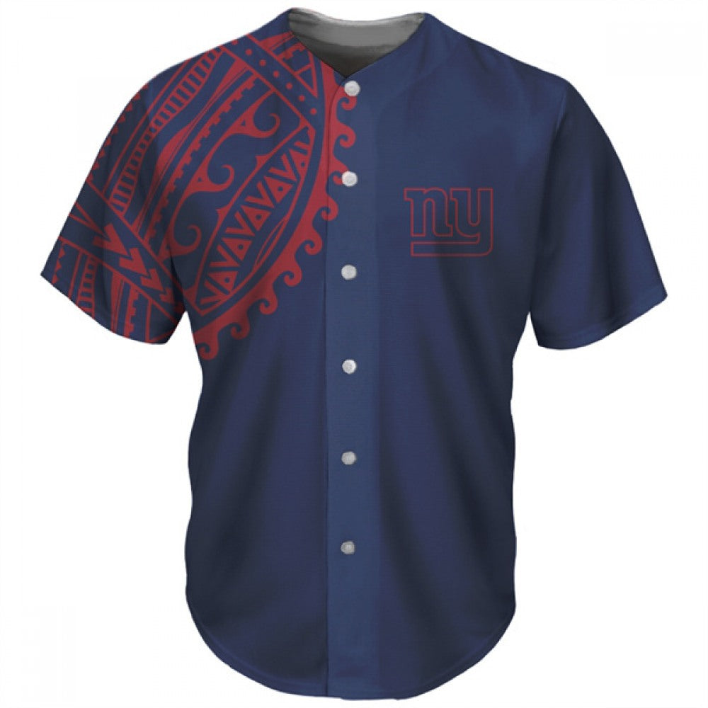 Men's New York Giants Navy Baseball Jersey 