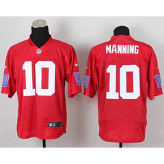 Giants #10 Eli Manning Red Men's Stitched NFL Elite QB Practice Jersey 