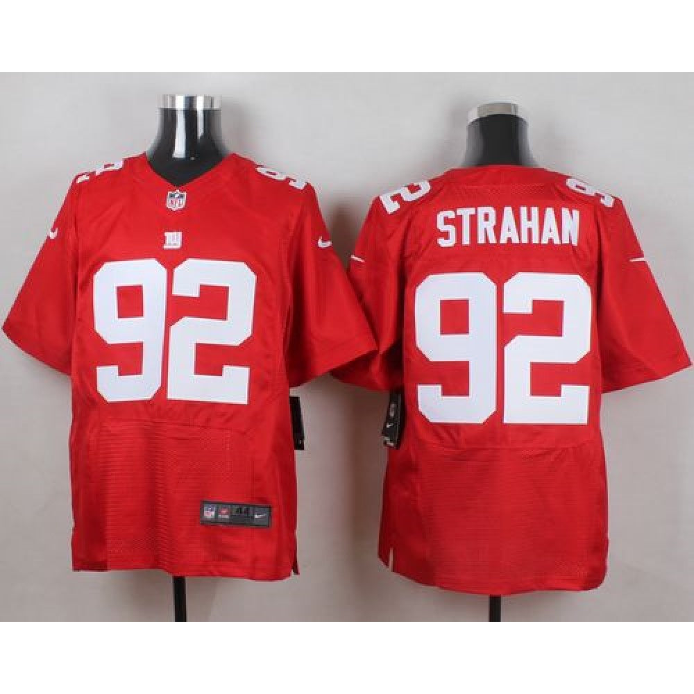 Giants #92 Michael Strahan Red Alternate Men's Stitched NFL Elite Jersey 
