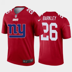 Men's New York Giants #26 Saquon Barkley Red 2020 Team Big Logo Inverted Legend Stitched Jersey 