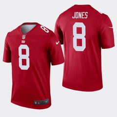Men's New York Giants #8 Daniel Jones Red Inverted Legend Stitched NFL Jersey 