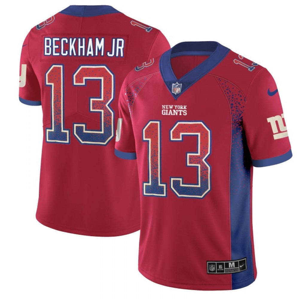 Men's New York Giants #13 Odell Beckham Jr. Red 2018 Drift Fashion Color Rush Limited Stitched NFL Jersey 