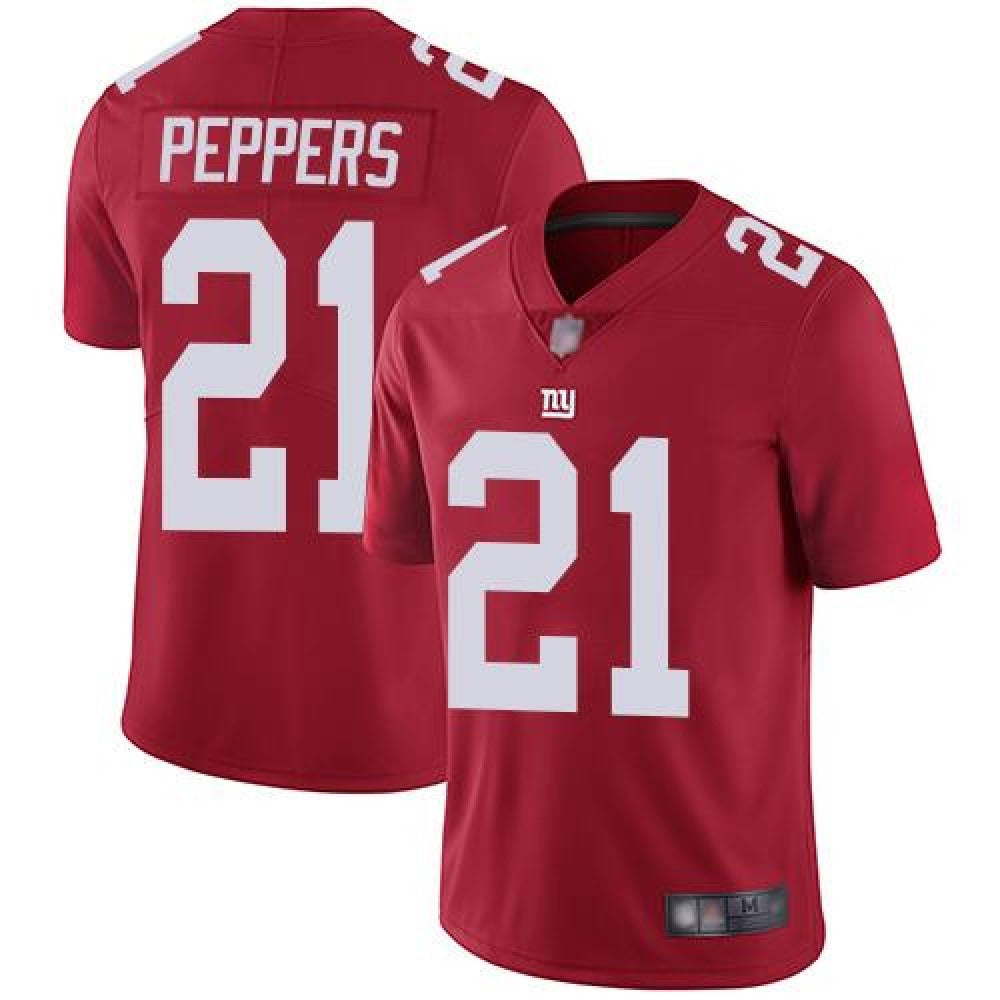 Men's New York Giants #21 Jabrill Peppers Red Vapor Untouchable Limited Stitched NFL Jersey 