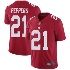 Men's New York Giants #21 Jabrill Peppers Red Vapor Untouchable Limited Stitched NFL Jersey 