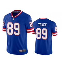 Men's New York Giants #89 Kadarius Toney Royal Vapor Untouchable Classic Retired Player Stitched Jersey 