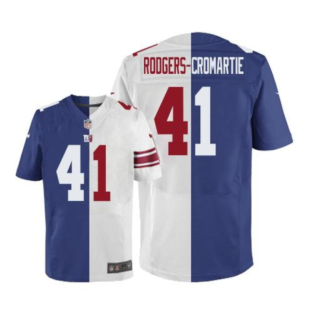 Giants #41 Dominique Rodgers-Cromartie Royal Blue/White Men's Stitched NFL Elite Split Jersey 