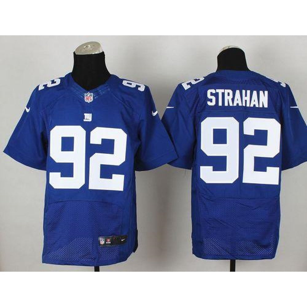 Giants #92 Michael Strahan Royal Blue Team Color Men's Stitched NFL Elite Jersey 