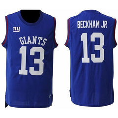 Giants #13 Odell Beckham Jr Royal Blue Team Color Men's Stitched NFL Limited Tank Top Jersey 