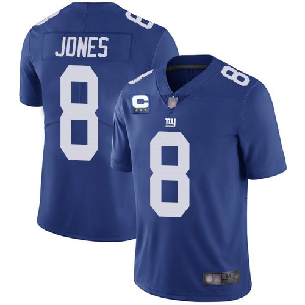 Men's New York Giants #8 Daniel Jones Royal With 3-star C Patch Vapor Untouchable Limited Stitched Jersey 