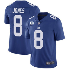 Men's New York Giants #8 Daniel Jones Royal With 3-star C Patch Vapor Untouchable Limited Stitched Jersey 