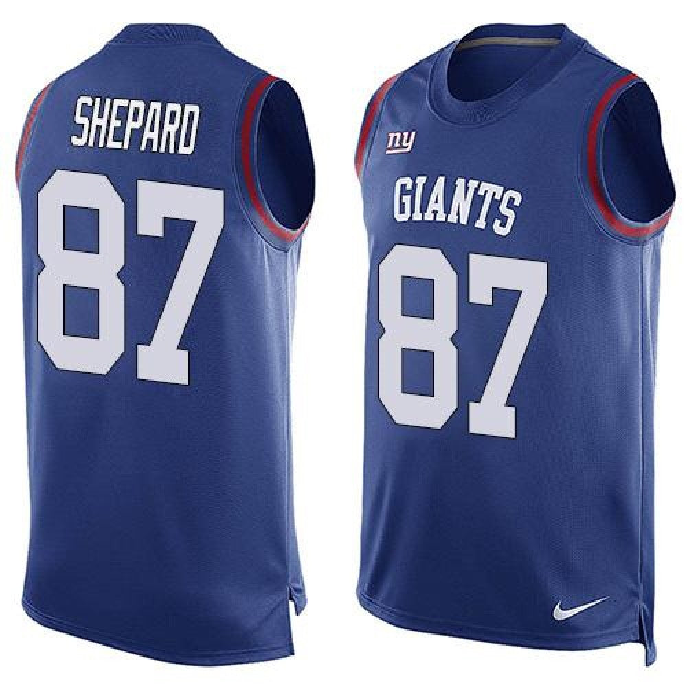 Giants #87 Sterling Shepard Royal Blue Team Color Men's Stitched NFL Limited Tank Top Jersey 