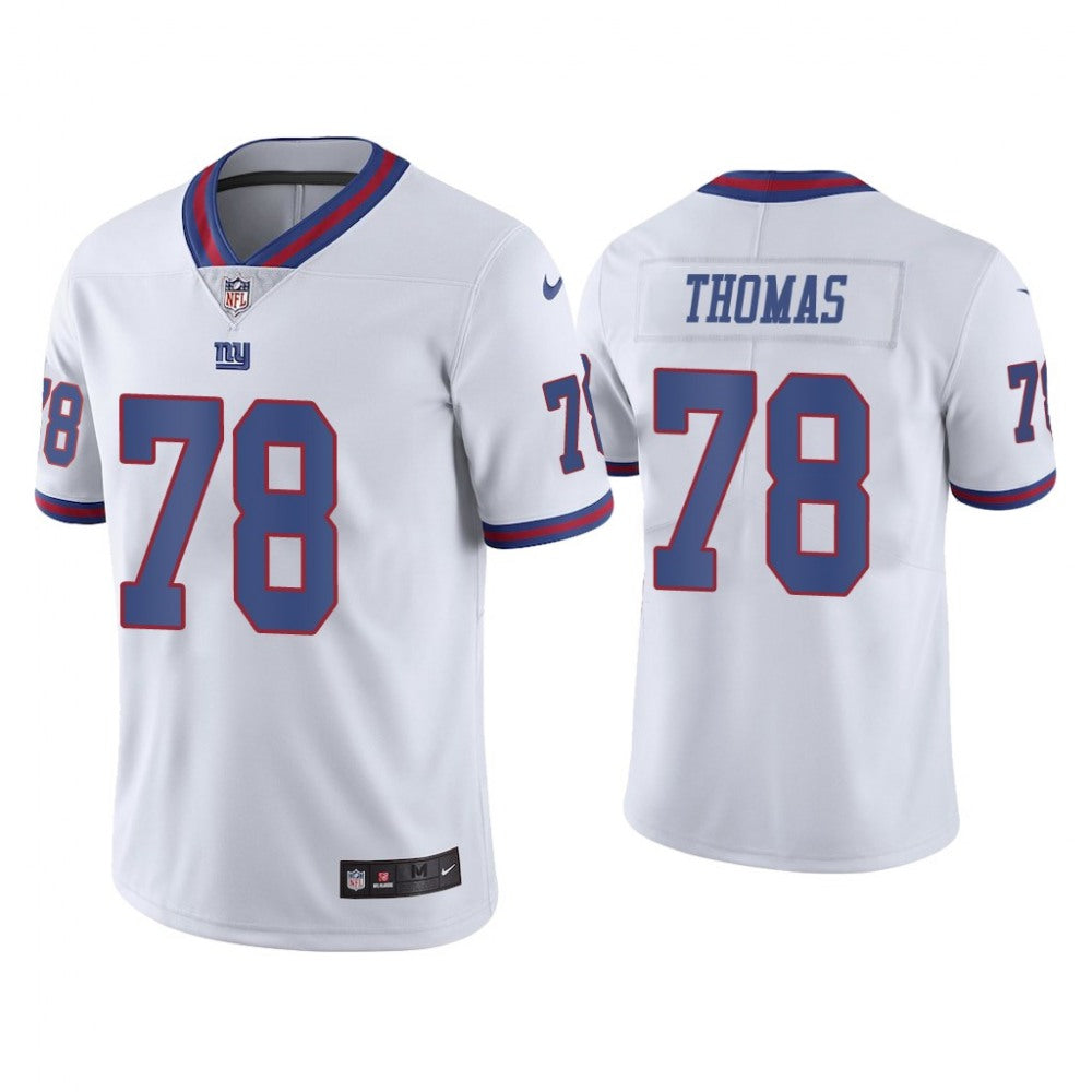 Men's New York Giants #78 Andrew Thomas White Color Rush Stitched Jersey 
