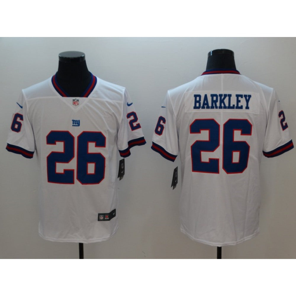 Men's New York Giants #26 Saquon Barkley White 2018 NFL Draft Color Rush Limited Stitched Jersey 