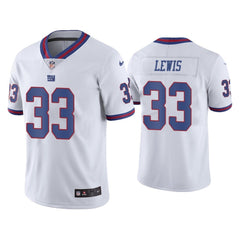 Men's New York Giants #33 Dion Lewis White Vapor Untouchable Limited Stitched Jersey 