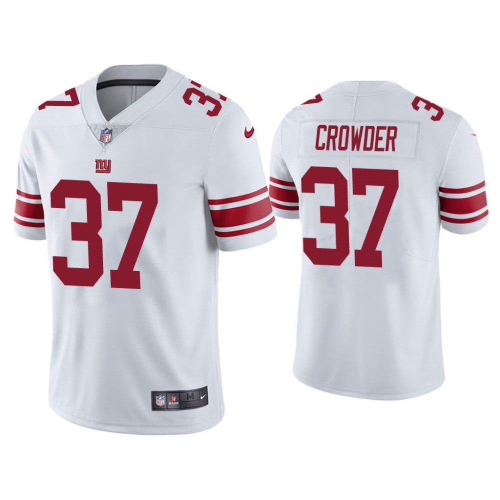 Men's New York Giants #37 Tae Crowder White Vapor Untouchable Limited Stitched Jersey 