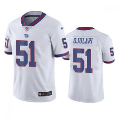 Men's New York Giants #51 Azeez Ojulari White Color Rush Limited Stitched Jersey 