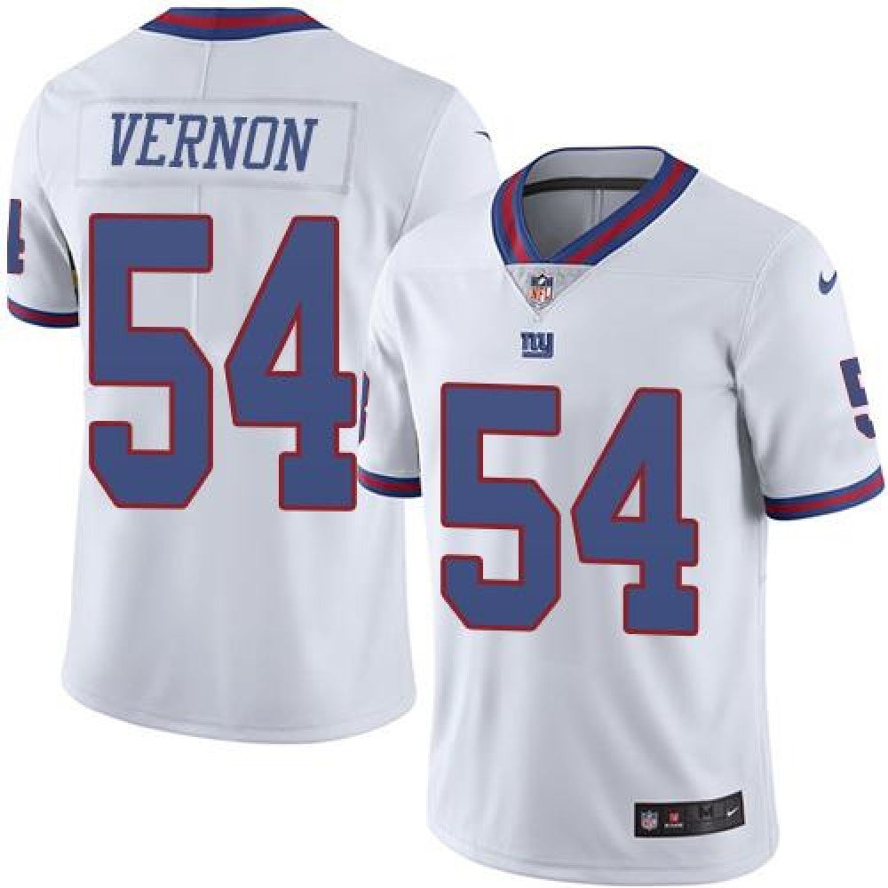 Giants #54 Olivier Vernon White Men's Stitched NFL Limited Rush Jersey 