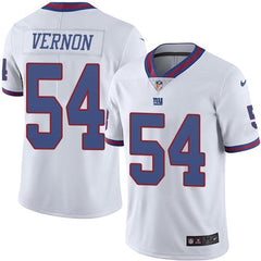 Giants #54 Olivier Vernon White Men's Stitched NFL Limited Rush Jersey 