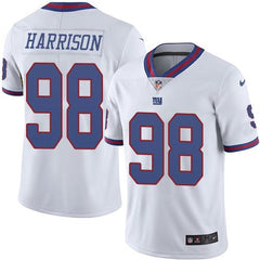 Giants #98 Damon Harrison White Men's Stitched NFL Limited Rush Jersey 