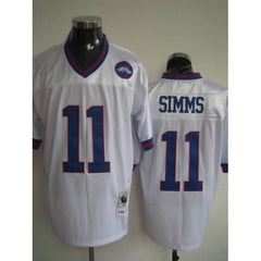 Mitchell and Ness Giants #11 Phil Simms Stitched White NFL Jersey 