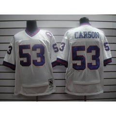 Mitchell and Ness Giants #53 Harry Carson White Stitched NFL Jersey 