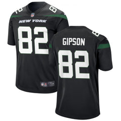 Men's New York Jets #82 Xavier Gipson Black Stitched Jersey 