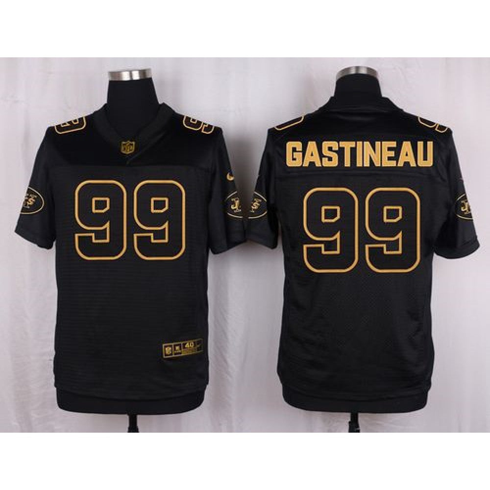 Jets #99 Mark Gastineau Black Men's Stitched NFL Elite Pro Line Gold Collection Jersey 