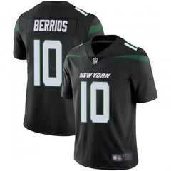 Men's New York Jets #10 Braxton Berrios Black Vapor Untouchable Limited Stitched Jersey 