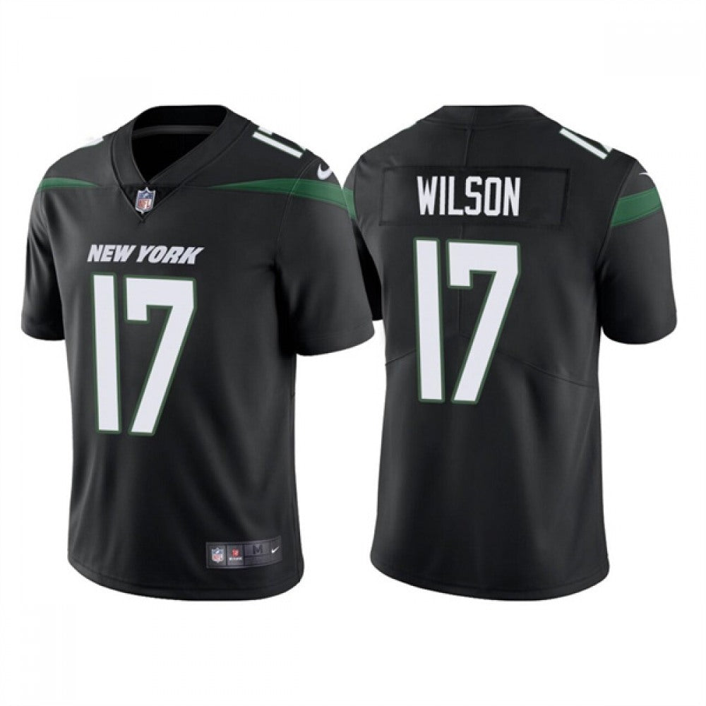 Men's New York Jets #17 Garrett Wilson 2022 Black Vapor Untouchable Limited Stitched Jersey 