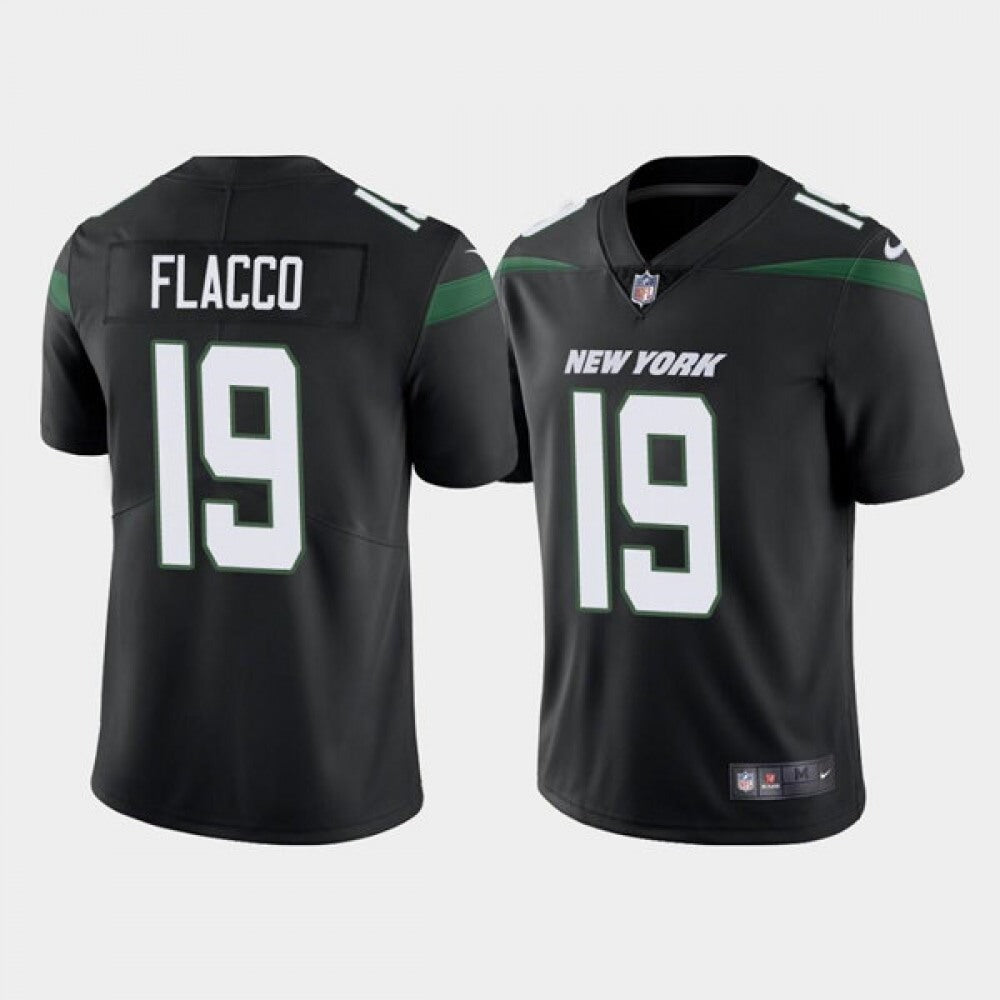 Men's New York Jets #19 Joe Flacco Black Vapor Untouchable Limited Stitched Jersey 