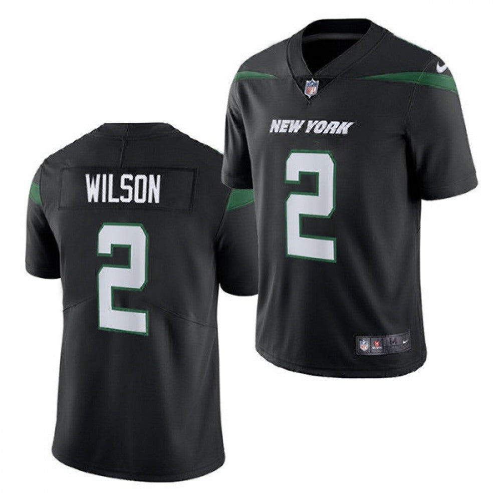 Men's New York Jets #2 Zach Wilson 2021 NFL Draft Black Vapor Untouchable Limited Stitched Jersey 