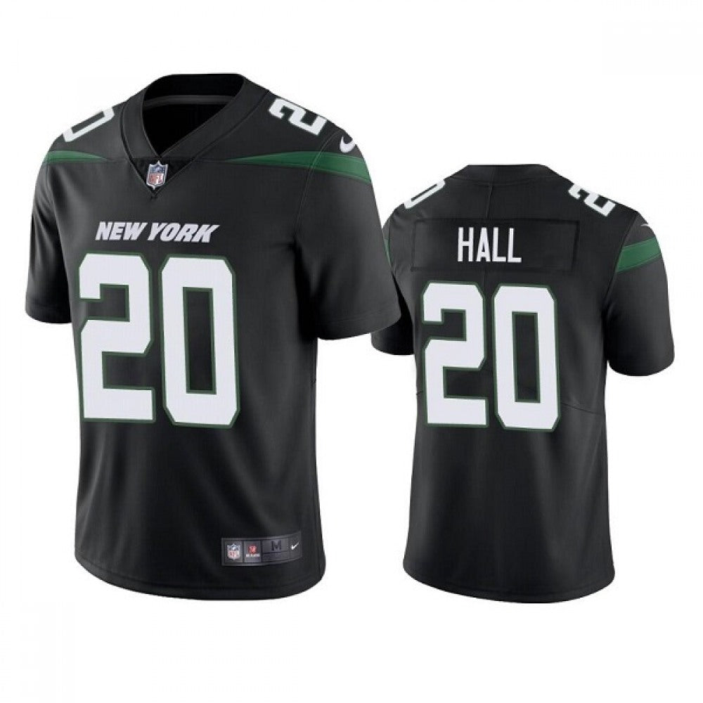 Men's New York Jets #20 Breece Hall 2022 Black Vapor Untouchable Limited Stitched Jersey 