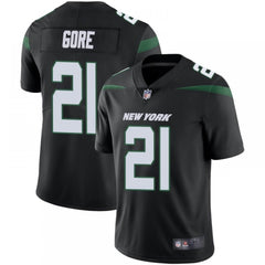 Men's New York Jets #21 Frank Gore Black Vapor Untouchable Limited Stitched Jersey 