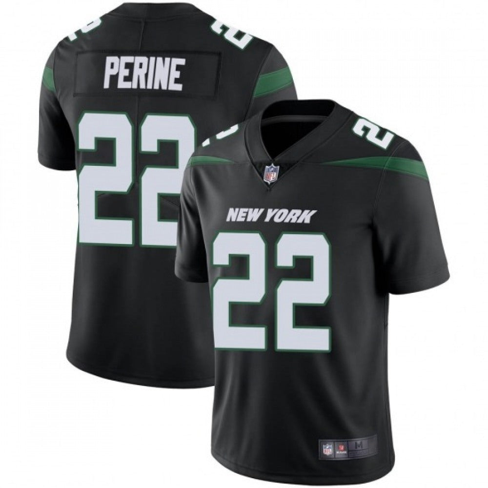Men's New York Jets #22 La'Mical Perine Black Vapor Untouchable Limited Stitched Jersey 