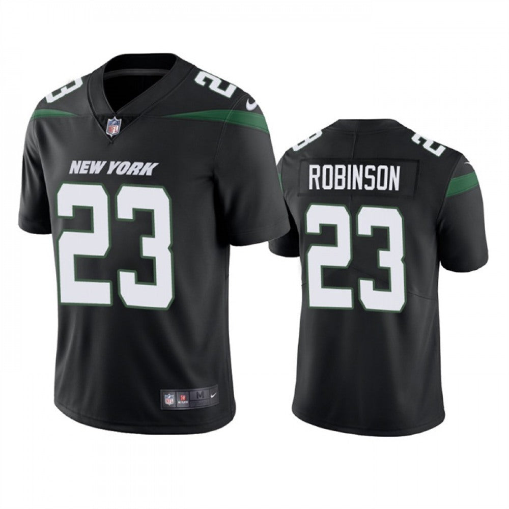 Men's New York Jets #23 James Robinson Black Vapor Untouchable Limited Stitched Jersey 