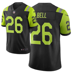 Men's New York Jets #26 Le'Veon Bell Black /Green 2019 City Edition Limited Stitched NFL Jersey 
