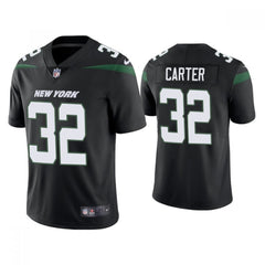 Men's New York Jets #32 Michael Carter 2021 Black Vapor Untouchable Limited Stitched Jersey 