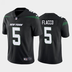 Men's New York Jets #5 Joe Flacco Black Vapor Untouchable Limited Stitched Jersey 