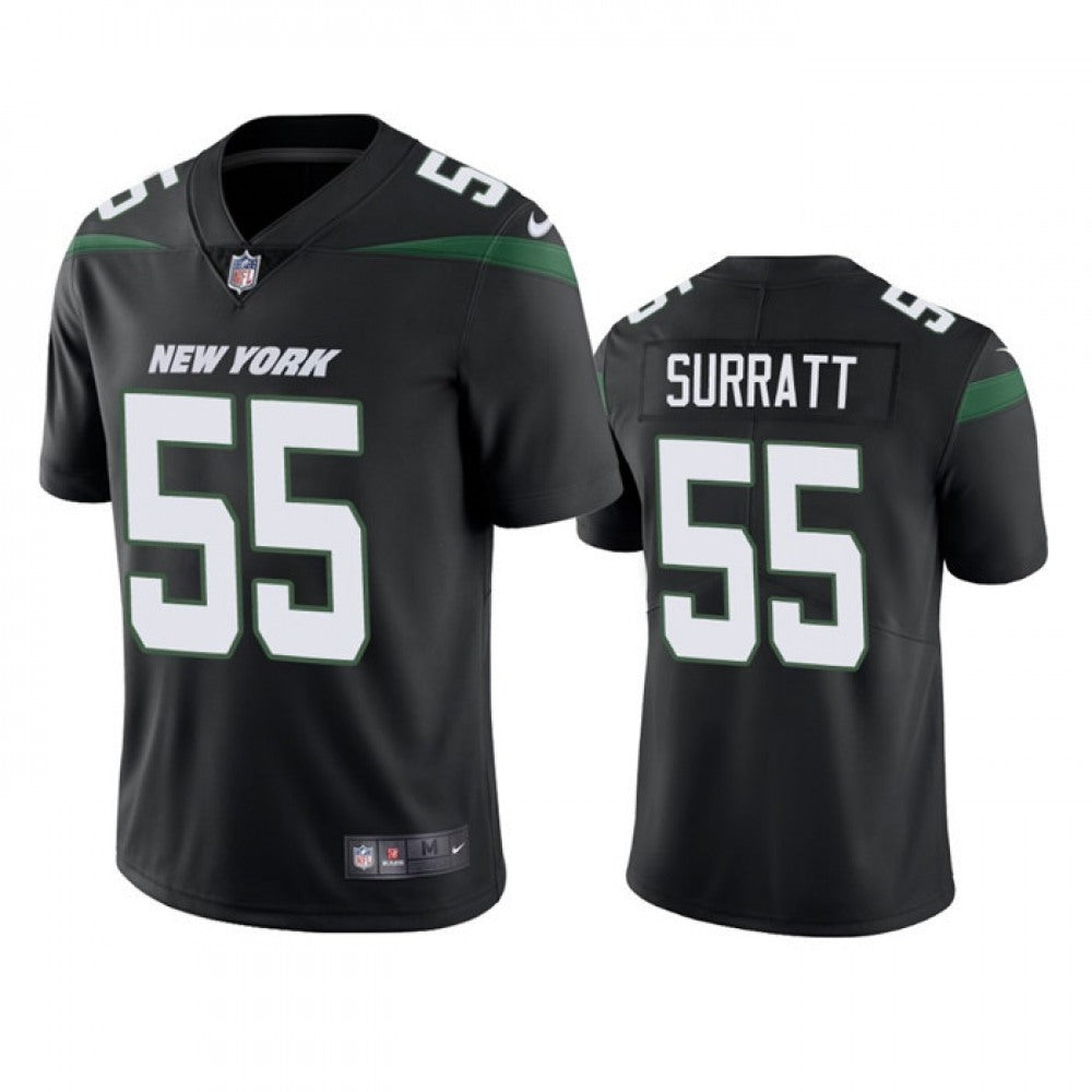 Men's New York Jets #55 Chazz Surratt Black Vapor Untouchable Limited Stitched Jersey 