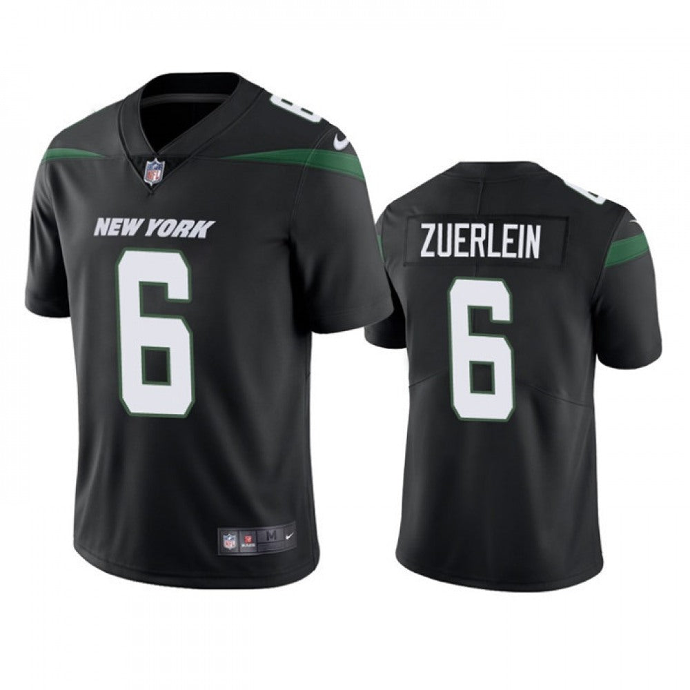 Men's New York Jets #6 Greg Zuerlein Black Vapor Untouchable Limited Stitched Jersey 