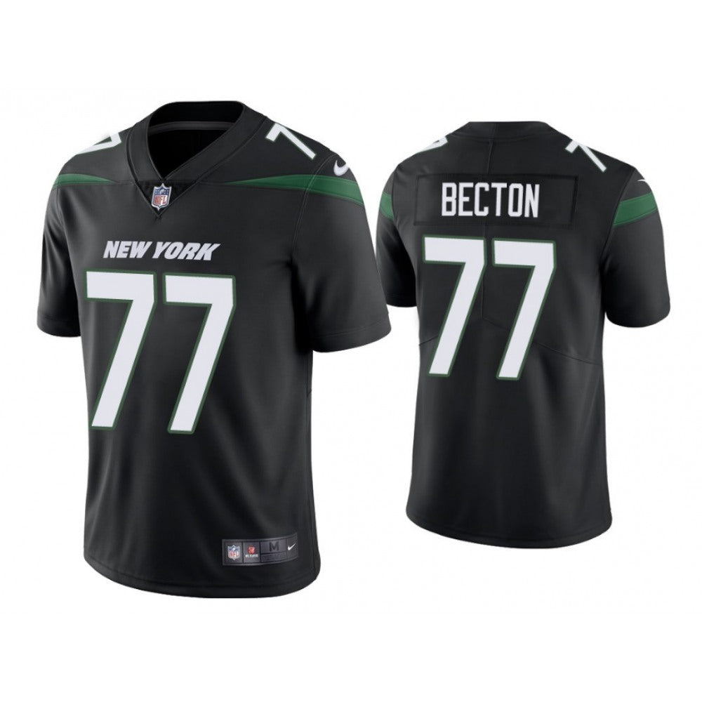 Men's New York Jets #77 Mekhi Becton Black Vapor Untouchable Limited Stitched Jersey 