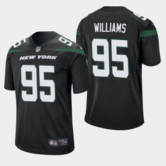 Men's New York Jets #95 Quinnen Williams 2019 Black Vapor Untouchable Limited Stitched NFL Jersey 
